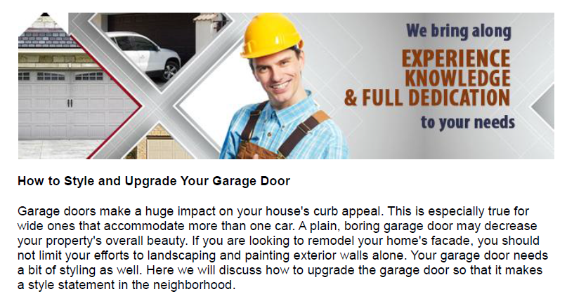 How to Style and Upgrade Your Garage Door - Garage Door Repair Wellesley
